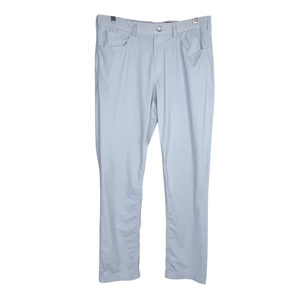 Redvanly Pull On Trousers Mens Medium Baby Blue Golf Pants Stretch 32x29